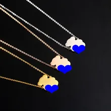 

Fashion women choker necklace minimalist pendant necklace stainless steel silver rose gold animal pendant bear Jewelry wholesale