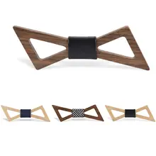 Ручной работы модные Галстуки жениха нормальный Для мужчин s деревянные полые галстук подарок для Для мужчин бабочка Gravata Мужской Брак Свадебные лук Галстуки