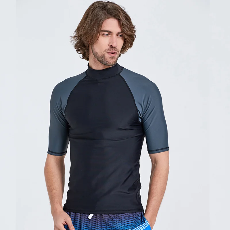 SBART Новая мужская Рашгард рубашка лайкра короткий рукав УФ одежда для плавания Вейкборд серфинг Рашгард одежда для дайвинга Топы 4XL