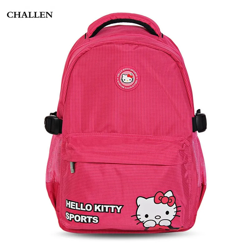 Hello Kitty Cute Schoolbag Multifunction Backpack for Kid Girls Cartoon Softback Sofft Handle Zipper Women Backpack