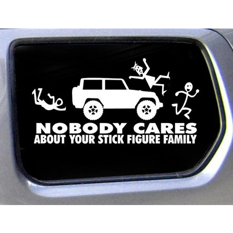 

(50 pieces/lot ) Wholesale Family Nobody About your Stick Figure Family truck funny stickers car decals car styling