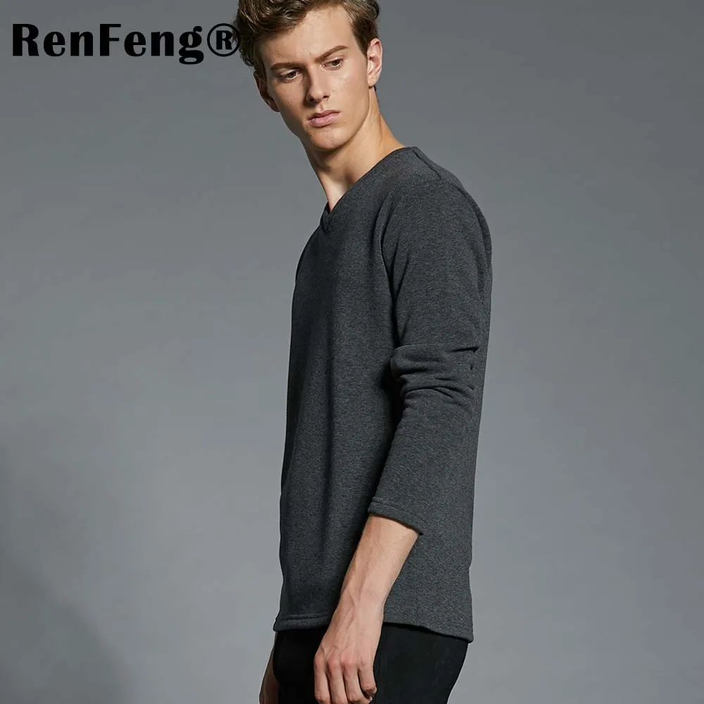 Flannel Warm Mens Undershirts Man Bottoming Shirt Men T-shirt Bodybuilding Underwear Undershirt Autumn Slim Fitness tops tees (1)