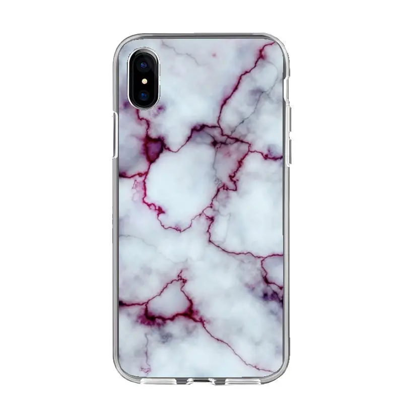 Мраморный чехол для Coque iphone X, XR, XS, MAX, чехол из мягкого ТПУ, задняя чехол для iphone 5 5S se, S6, 6 S, 7, 8 Plus, чехол, чехол для телефона