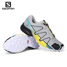 Лидер продаж Salomon Speedcross 4 CS для мужчин Уличная обувь дышащая Соломон серый бег спортивная zapatillas hombre Mujer мужские кроссовки