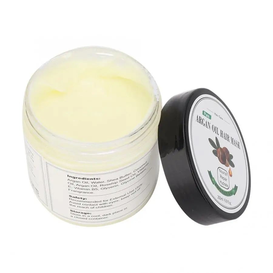 Natural Argan Oil Hair Mask MoisturizingHair Care Cream Repairing Supple Strengthening Dried Damaged Hair Treatment Conditioner