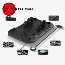 1 шт. Нескользящие автомобиля липкая Коврики резиновые для автомобиля с Автомобильный телефон USB Зарядное устройство подставка для мобильного телефона Pad Автомобильные Салонные аксессуары