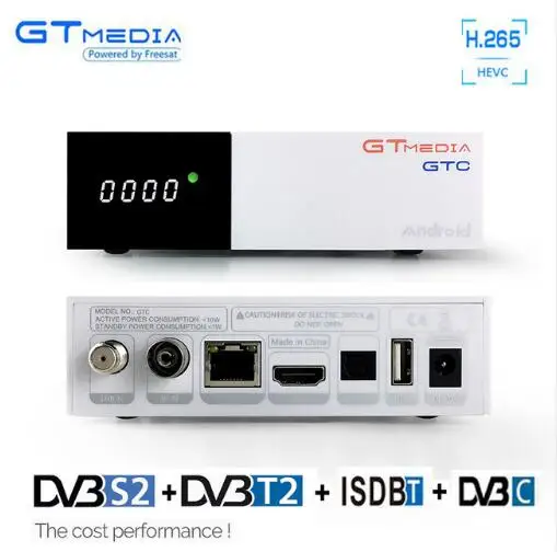 Freesat GTC 4K Android tv box DVB-C DVB-S2 DVB-T2 Youtube Bluetooth 4,0 приемное устройство спутниковый приемник Клайн ТВ Biss key Gt медиа