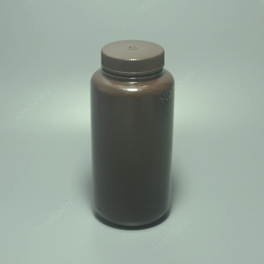 New Brown Plastic Bottole ,Wide Mouth,1000ML Armber PET Reagent Bottle
