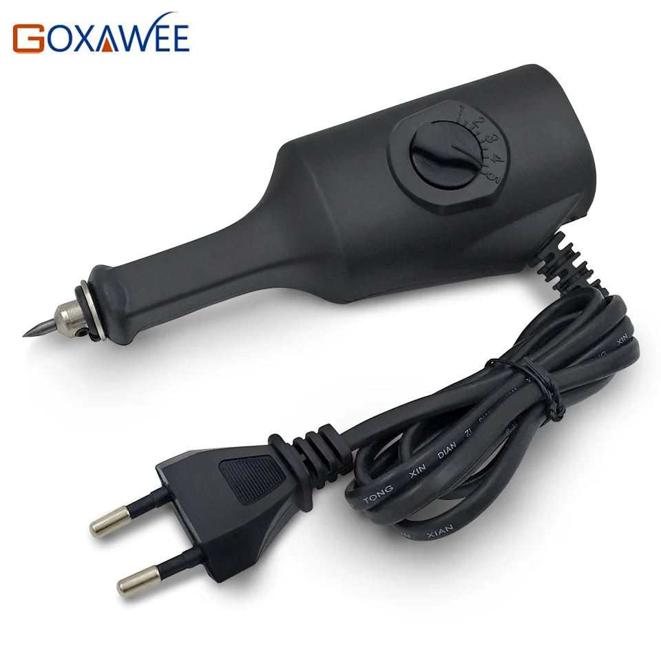  GOXAWEE Variable Speed Electric Engraver Engraving Carving Pen Plotter Machine Chisel Tips On Metal