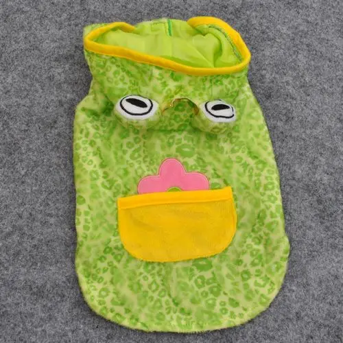 

Dog Puppy Hoodie Costume Cute Clothes frog design Coat Fancy Outfit Apparel Pet