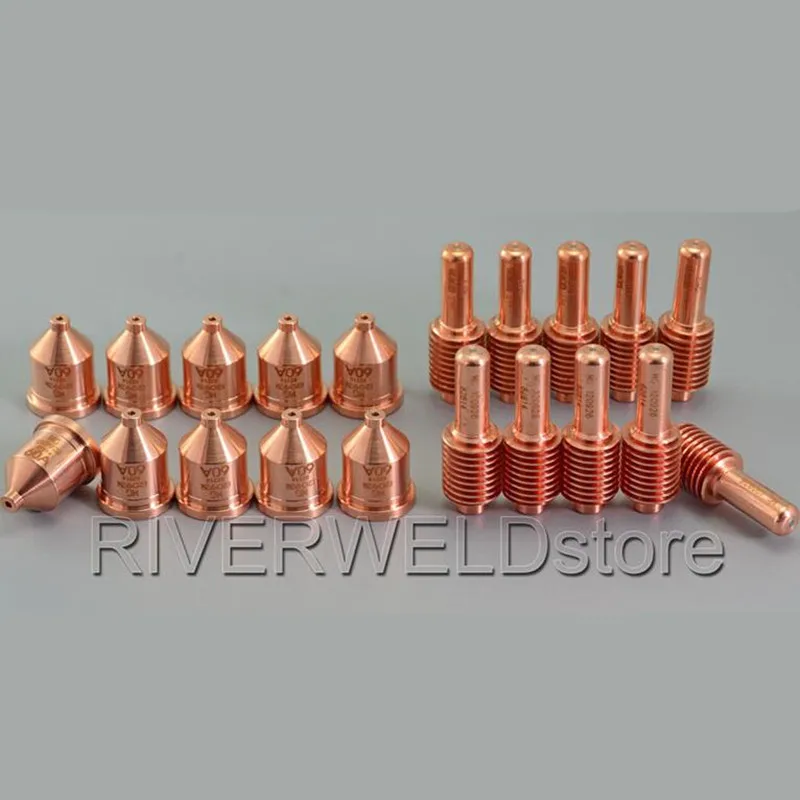 

120926 Electrodes 40A-80A & 120931 Nozzles Tips 60Amp For Plasma Cutter Consumables ,20pcs/set