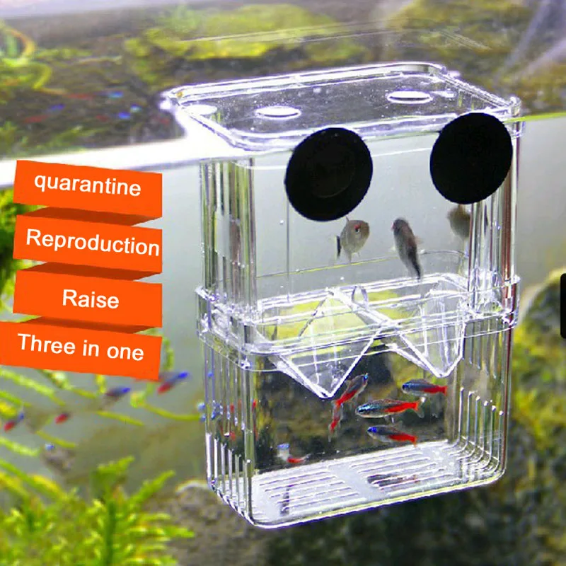Fish Breeding Box Aquarium Breeder Box Double Guppies Hatching