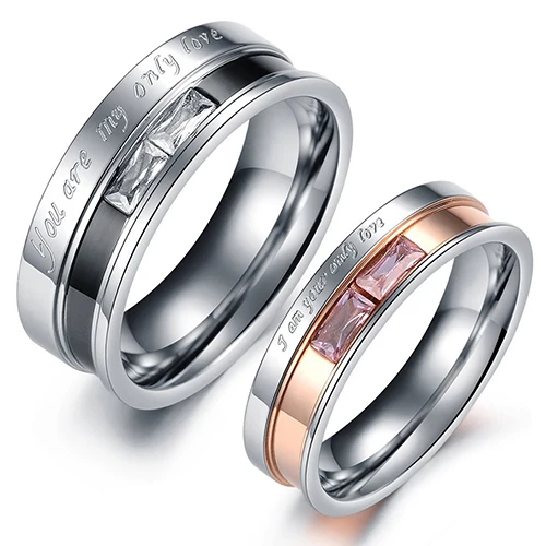 

Unisex You Are My Only Love Titanium Steel Wedding Engagement Couple Ring