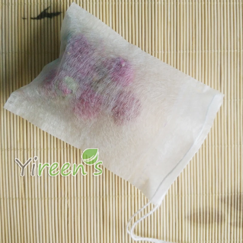 Wholesale 1000pcs PLA Biodegraded Tea Bags 80 X 100mm Natural Corn Fiber Filter Coffee ground pouch with strings clean bag | Дом и сад