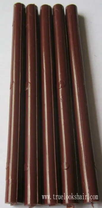 5 шт. большой итальянский Кератиновый клей палка для Расплавление человеческих волос расширение коричневый цветной клей палка натуральные накладные волосы инструменты - Цвет: Темно-рыжий