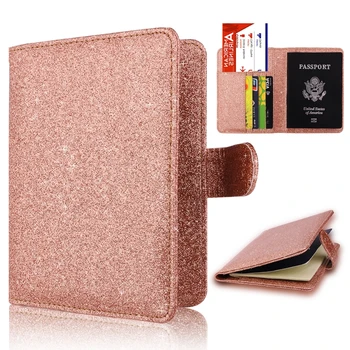

2018 Shiny Passport Holder Wallet Blocking Case for Passport Travel Cover Case