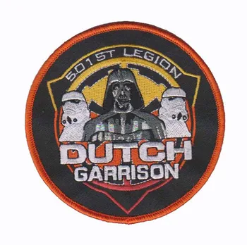 

Dutch Garrison Embroidery Patch Personalised Clothing Tags Apparel Labels and Tags Twill with Merrow Border&PVC back MOQ50pcs