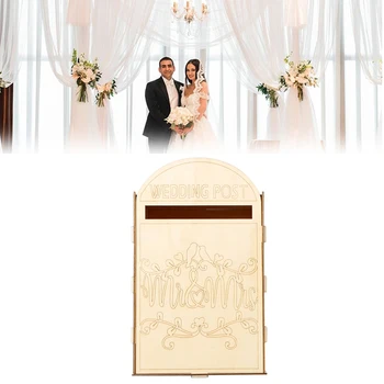 

2019 Wooden Decoration Romantic Wedding Mr & Mrs Mailbox With A Key
