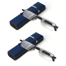 2 шт. легкие tr90 половинной оправой, оправа, очки для чтения, мужские и женские солнцезащитные очки, Oculos De Grau+ 1,0+ 1,5+ 2,0+ 2,5+ 3,0+ 3,5 YR058-2