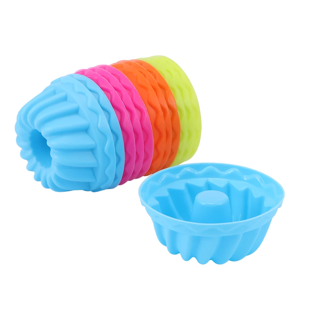 12Pcs/Lot High Quality Silicone Mold Cake Baking Jelly Mold Silicon