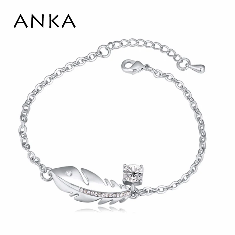 Браслет из перьев с кристаллами, подлинные Чешские кристаллы для подарка на День Матери#116103