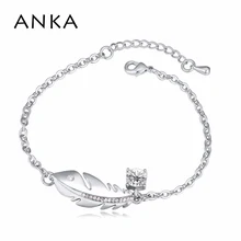 Браслет из перьев с кристаллами, подлинные Чешские кристаллы для подарка на День Матери#116103