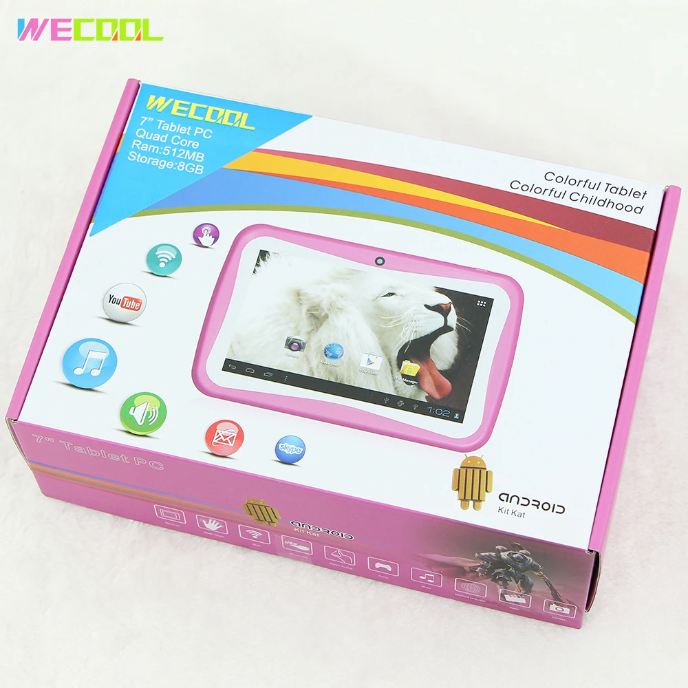 7 дюймов WeCool детский Подарочный планшет ПК 8 ГБ 4 ядра Android Baby PAD предустановлен