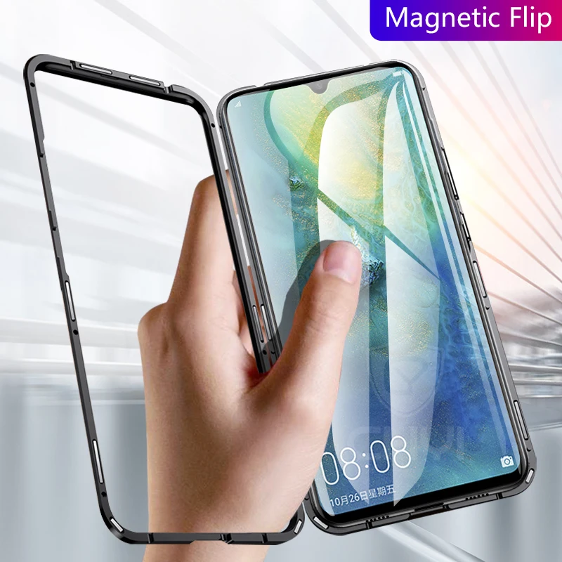 Магнитный чехол chyi для huawei mate 20 10 lite pro прозрачный стеклянный защитный ковер |