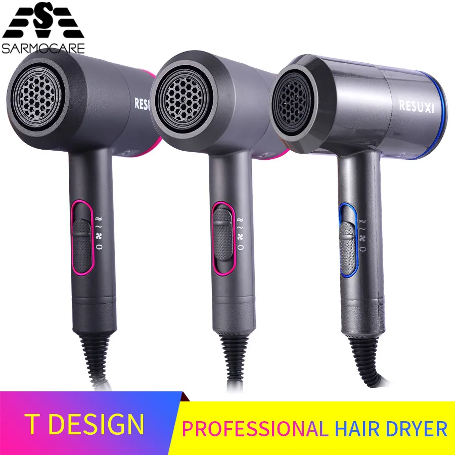 

Professional Hair Dryer with Concentrator Diffuser Infrared Heat Negative Ionic Hair Blow Dryer Cool Shot Button