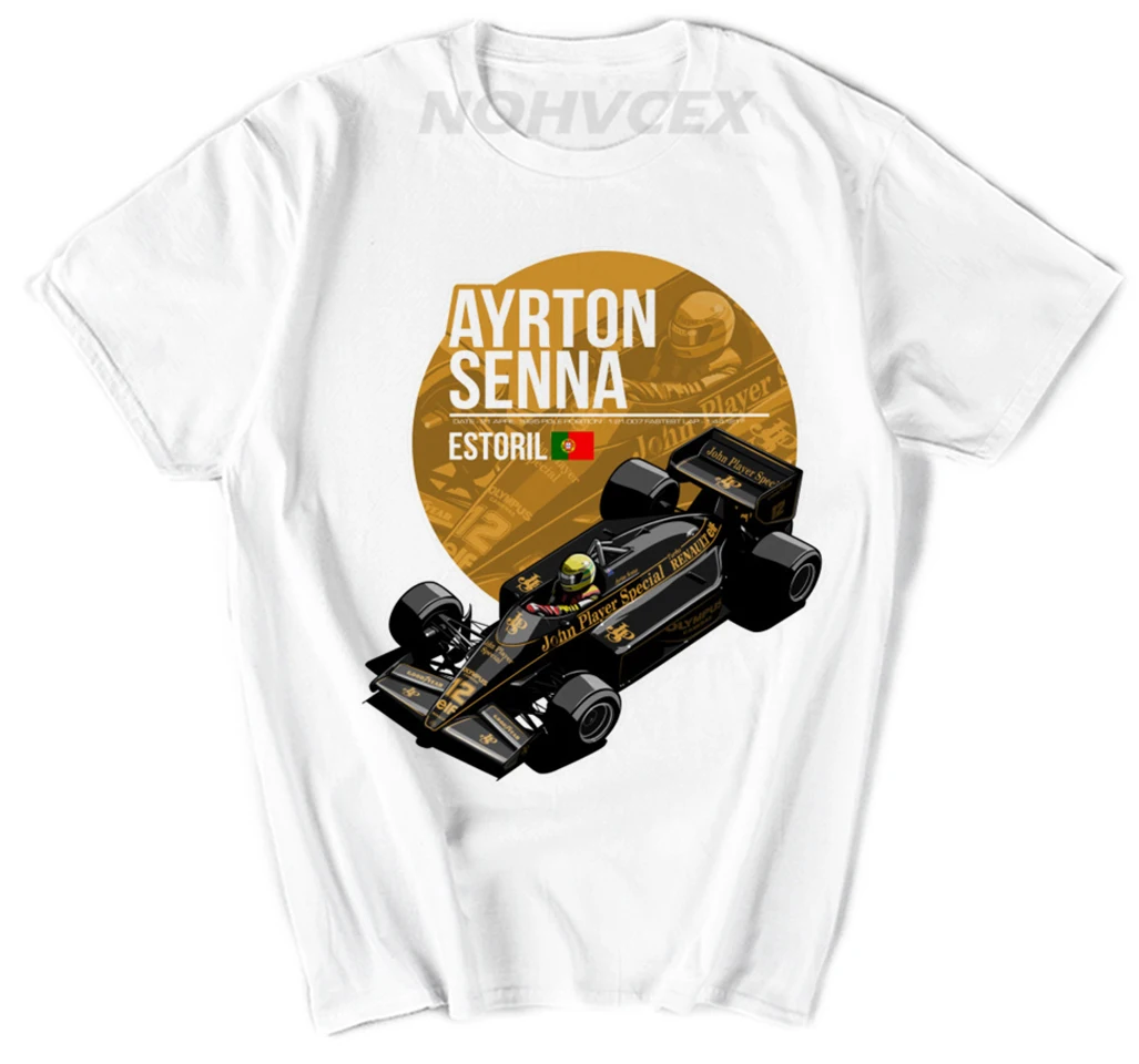 Ayrton Senna da Silva Футболка мужская новая белая Повседневная Удобная футболка homme плюс размер футболка