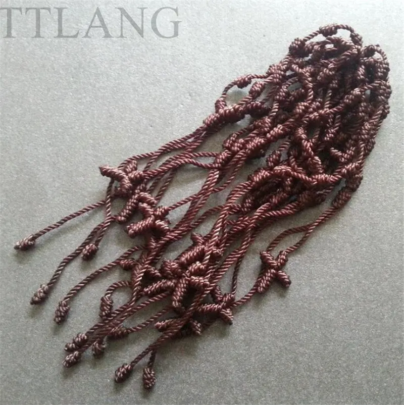 Sprzedaż hurtowa moda promocyjne ręcznie wiązane bransoletka-różaniec Nylon bransoletka-różaniec, 48 sztuk/paczka