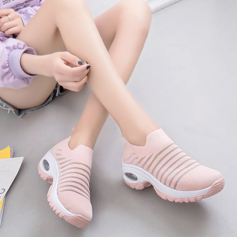 

2019 spring new fashion simple solid color stretch cloth casual shoes women comfortable versatile flat shoes