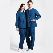 Многофункциональный карманный дизайн Meidcal наборы скрабов Хирургическая Одежда, больница врач-медсестра изоляции униформы лабораторные халаты-Ruyi