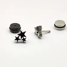 Новые оптовые титановые стальные различные конструкции звезда Стрекоза крест серьги гвоздики Модные поддельные серьги панк ювелирные изделия