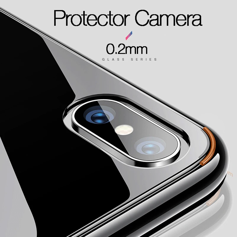 LYMOC прозрачный 6D стеклянный чехол s для iphone XR X XS Max 7 8 Plus противоударный Прозрачный Простой чистый Модный чехол для телефона