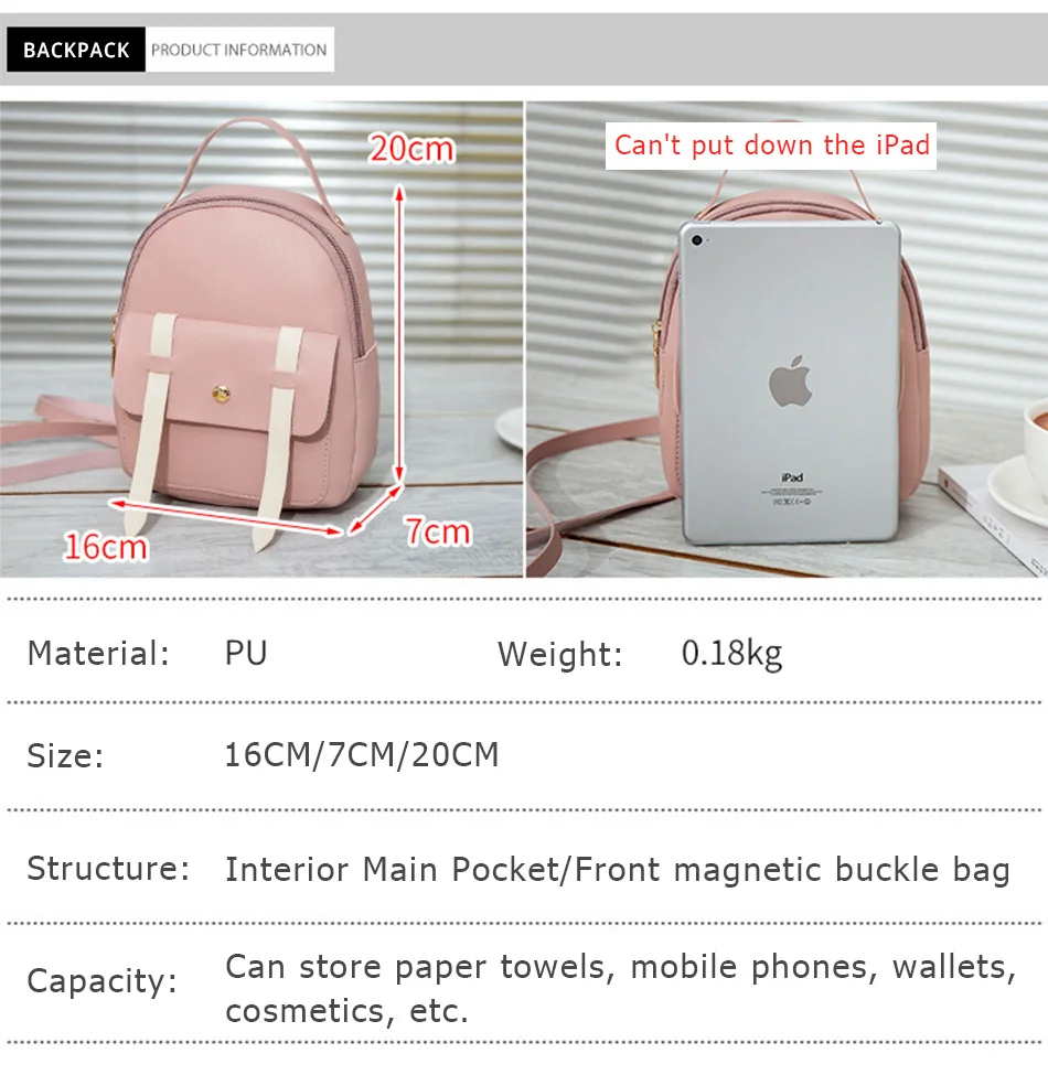 Женский мини-рюкзак, сумка на плечо, брендовые модные ручные сумки, детский рюкзак, однотонный универсальный рюкзак для девочек-подростков