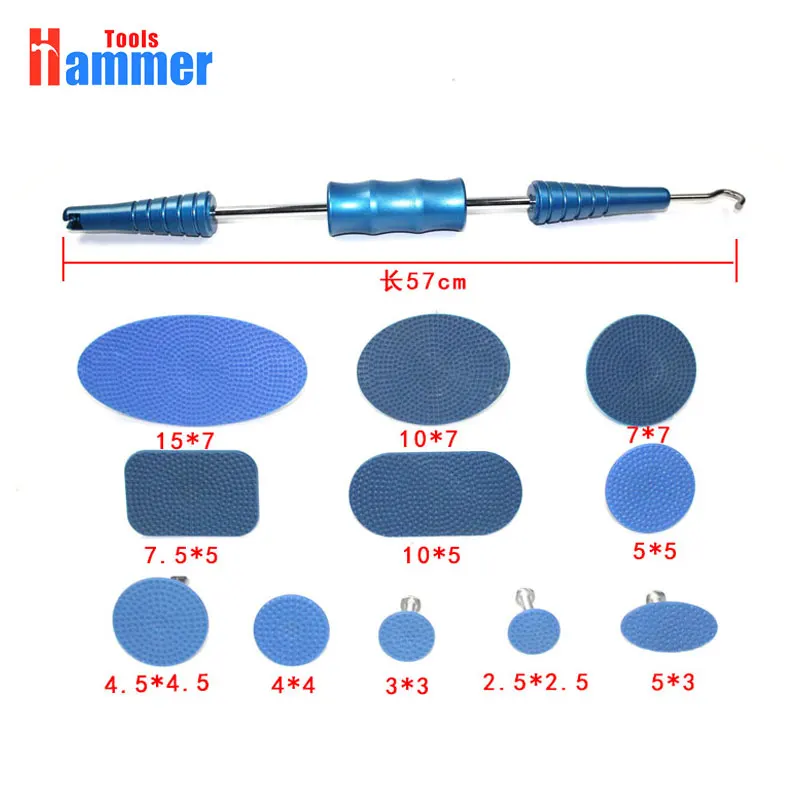 Дент удаления Paintless Дент Ремонт Инструменты вмятина съемник слайд-молоток Съемник вкладки стороны присоски инструментов