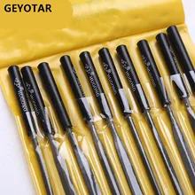 10pcs Microtech Wood Rasp Files Needle Mini File Set Carving Tools Metal Filing Tool Woodworking DIY Hand Diameter Folder Hobby