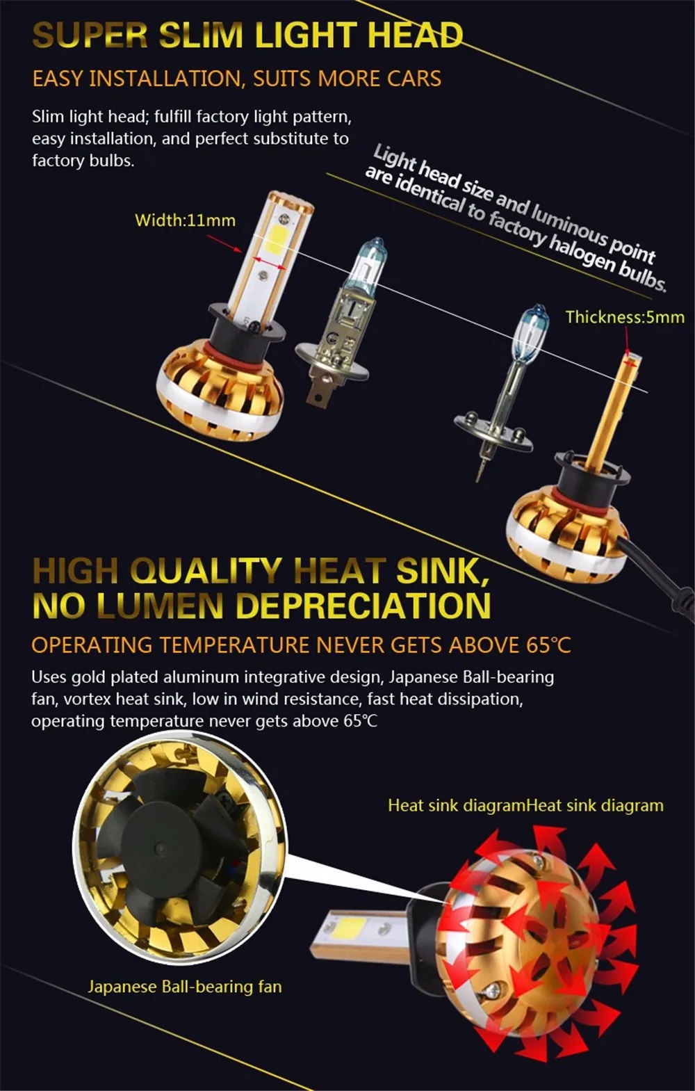 1 комплект 12000LM 60 Вт COB чипы H4 светодиодные лампы фар Hi/короче спереди и длиннее сзади) Авто H13 светодиодные лампы для автомобильных фар HB1 9004 HB5 9007 Светодиодная лампа для фары