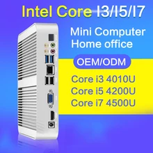 Xcy mini pc i3 4010u i5 4200u i7 4500u 8 gb ram 128 GB SSD + WIFI Mini Desktop Computer keine lüfter Thin Client 1920*1080 HDMI VGA