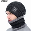 AETRUE Winter Knitted Hat Beanies Men Women Scarf Caps Mask Gorras Bonnet Warm Baggy Winter Hats For Men Skullies Beanies Hats ► Photo 1/6