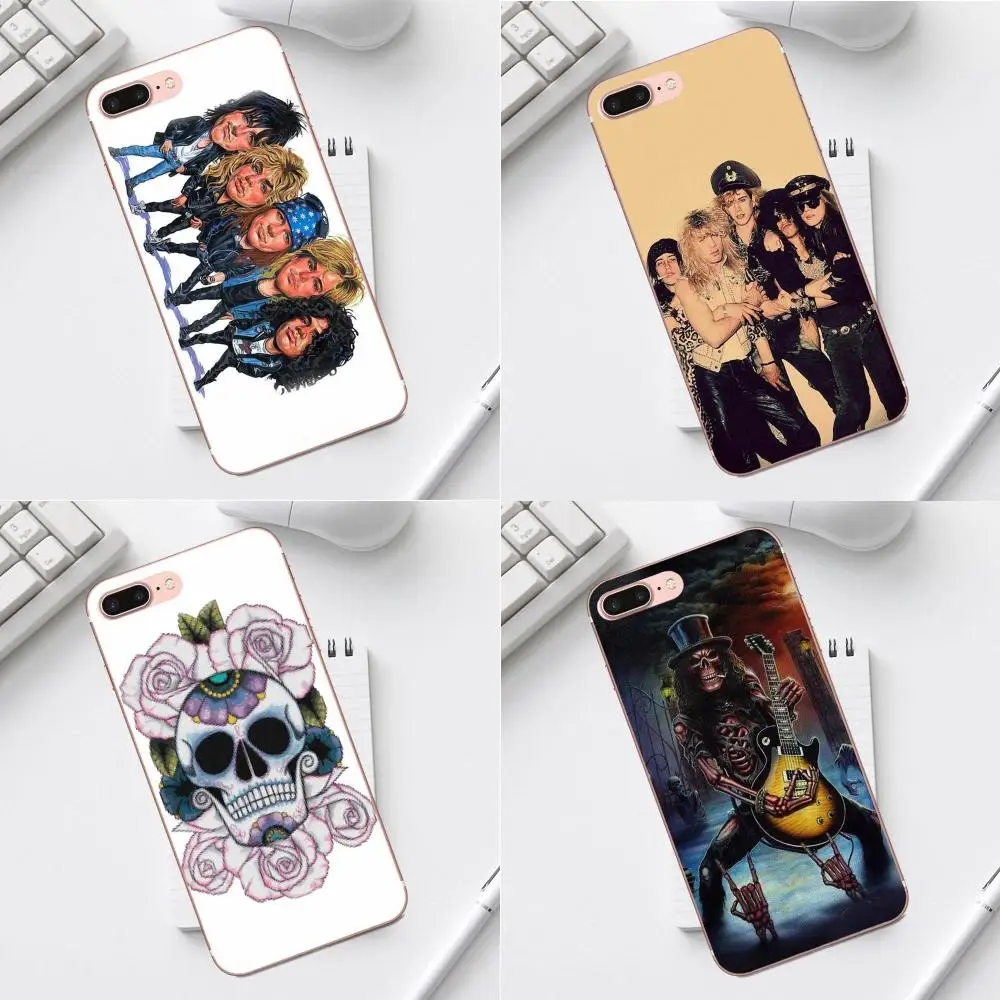 Gnr Band Gun N Roses Cross TPU Защитные чехлы для iPhone 4 4S 5 5C SE 6 6S 7 8 Plus X XS Max XR Galaxy A3 A5 J1 J3 J5 J7