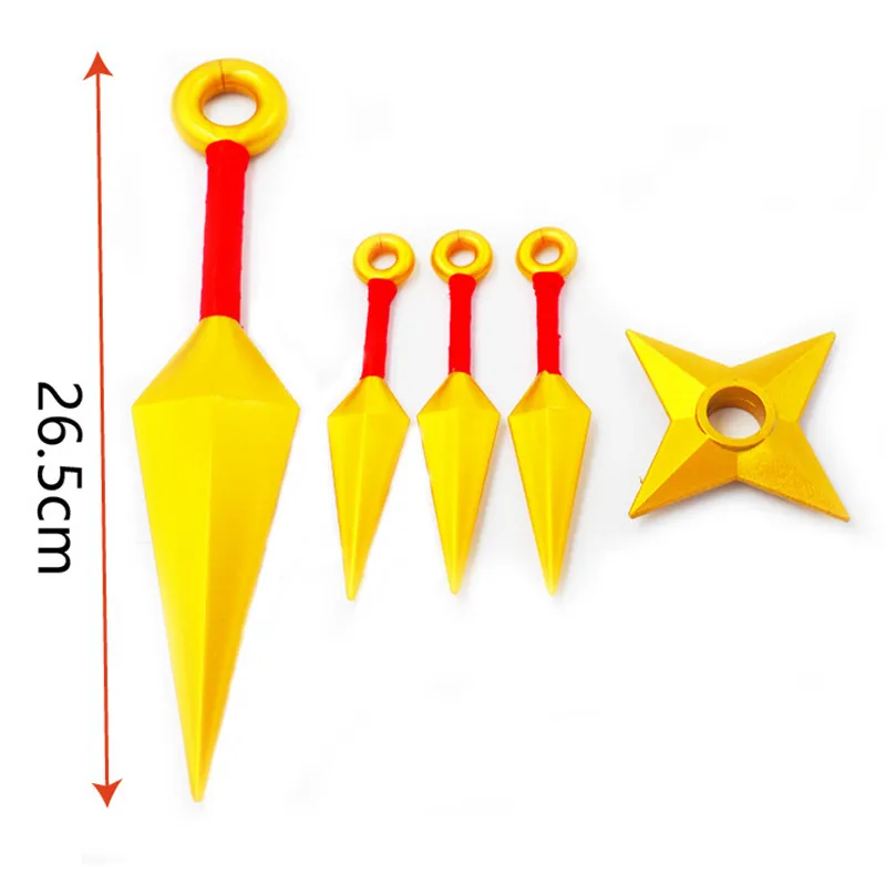 Аниме Наруто лист деревенский ниндзя пластик желтый кунай реквизит Хэллоуин Косплей игрушка Рождественский подарок