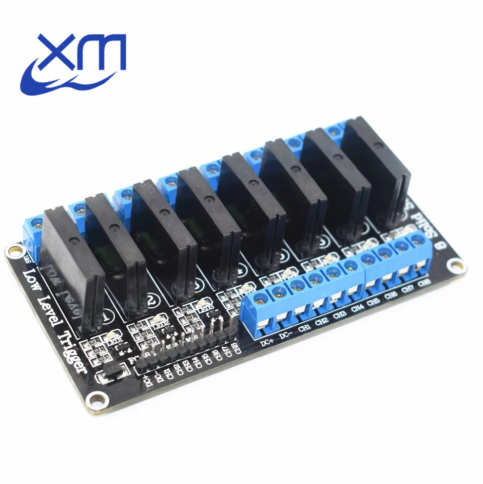 1 шт. 8 канальный 5 В DC релейный модуль Твердотельный низкий уровень SSR AVR DSP 2A 240 H51|relay module|dc dc 5vdsp module |