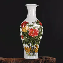 Jingdezhen ceramic vase ornaments famille rose vase Home Furnishing living room decor accessories