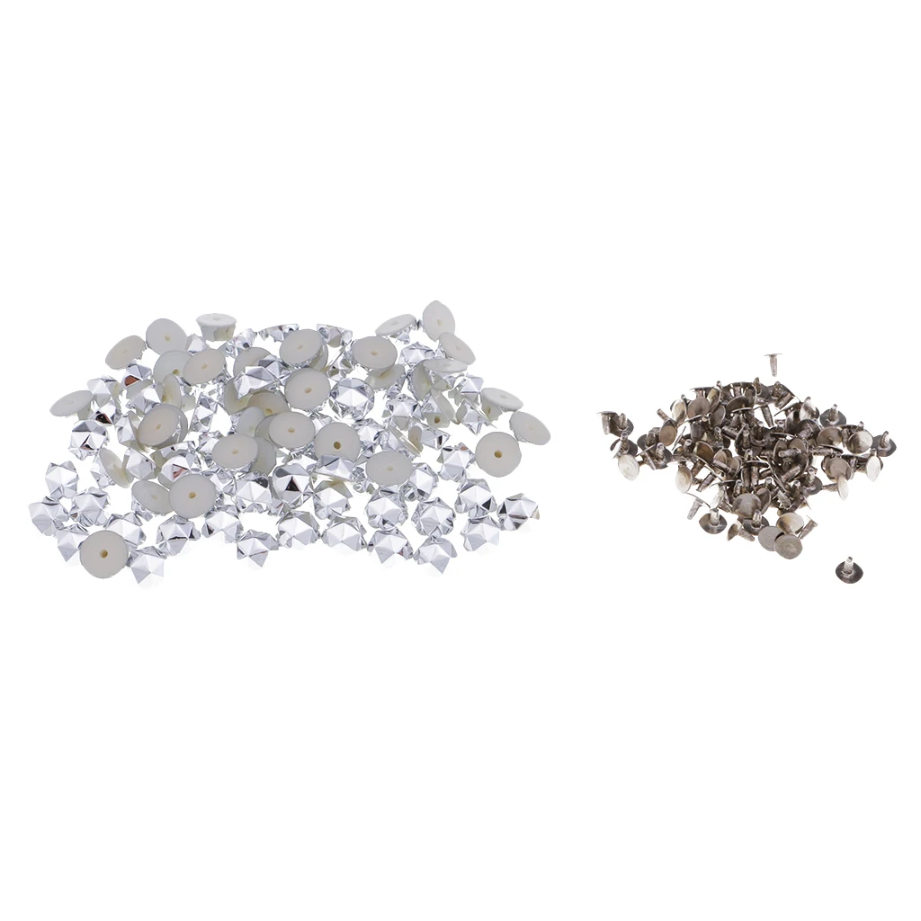 fityle 100 Sets 8.4mm Snap Fasteners Press Stud Rivet Sewing Leather Craft Clothing