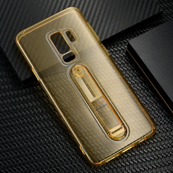 

50pcs/lot Free shipping Transparent Invisible Ring Bracket TPU back case cover for samsung galaxy S8 S8 plus S9 S9 plus Note 8 9