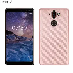 Hatoly для Fundas Nokia 9 чехол для Nokia 9 Ультратонкий Мягкий ТПУ/углеродное волокно задняя крышка Чехлы для Nokia 9 5,5 дюймов