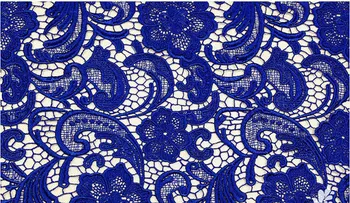 

1 yard bule color venise lace fabric with classic floral pattern, venice venice lace fabric, wedding decors