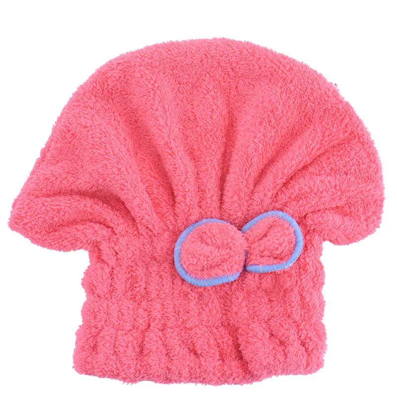 Микрофибра Твердые волосы шляпа обертывание ped полотенце быстро сухие волосы шляпа для женщин девушек Дамская шапка купальный инструмент сушильное полотенце головной убор-чалма